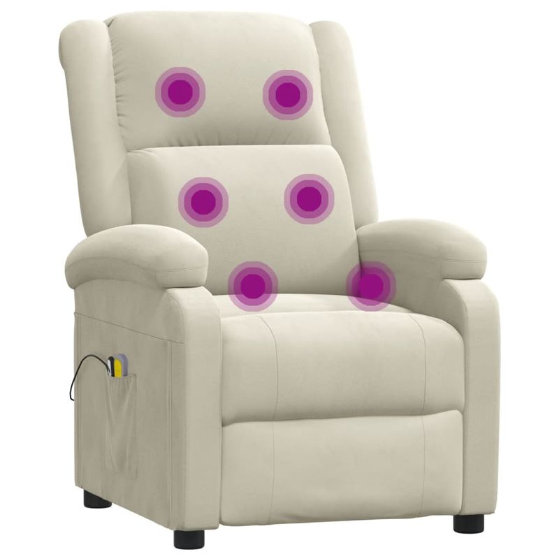 Ingrijire personala si Cosmetice - Sanatate si wellness - Articole wellness - Fotolii de masaj - Fotoliu de masaj electric, crem, catifea - Infinity.ro