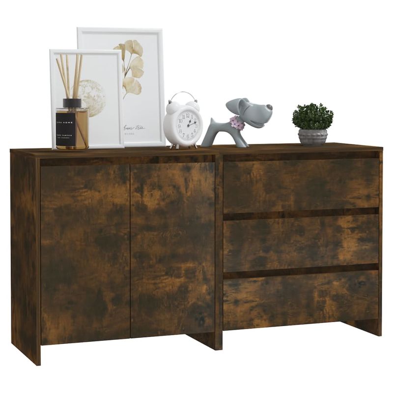 Casa si Gradina - Mobilier - Comode si corpuri - Comode - Servanta, 2 piese, stejar fumuriu, lemn prelucrat - Infinity.ro