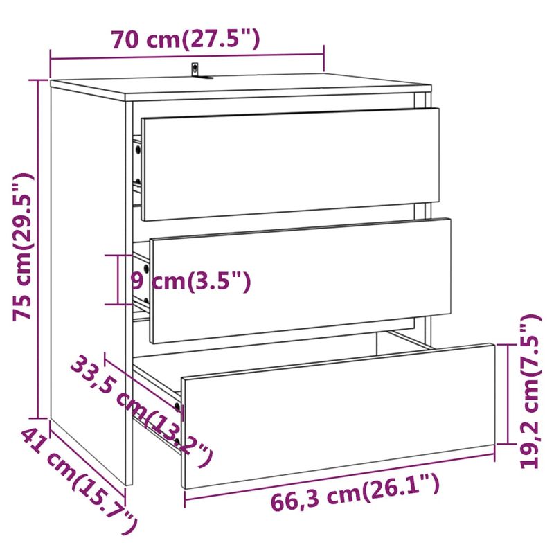 Casa si Gradina - Mobilier - Comode si corpuri - Comode - Servanta, 2 piese, stejar fumuriu, lemn prelucrat - Infinity.ro