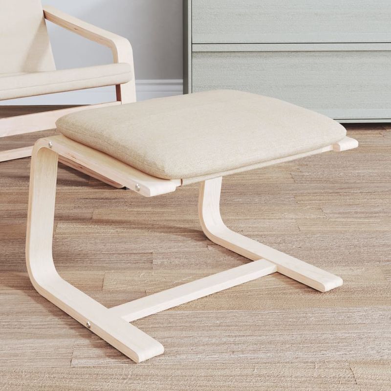 Casa si Gradina - Mobilier - Scaune si fotolii - Tabureti - Taburet, crem, 60x60x39 cm, material textil - Infinity.ro
