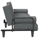 Casa si Gradina - Mobilier - Canapele si coltare - Canapele - Canapea extensibila cu cotiere, gri inchis, textil - Infinity.ro