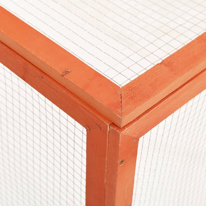 Petshop - Accesorii petshop - Culcusuri si custi - Custi interior si exterior - Cusca de iepuri, 124 x 120 x 60 cm, lemn masiv de brad - Infinity.ro