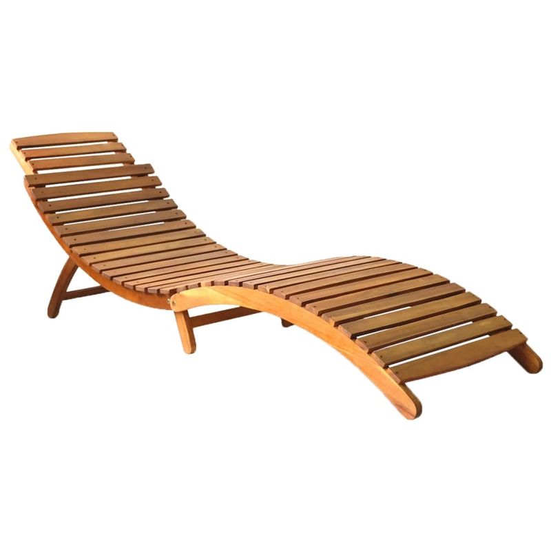 Casa si Gradina - Gradina si terasa - Mobilier exterior - Scaune si sezlonguri gradina - Sezlong de gradina cu perna, 2 buc., lemn masiv de acacia - Infinity.ro