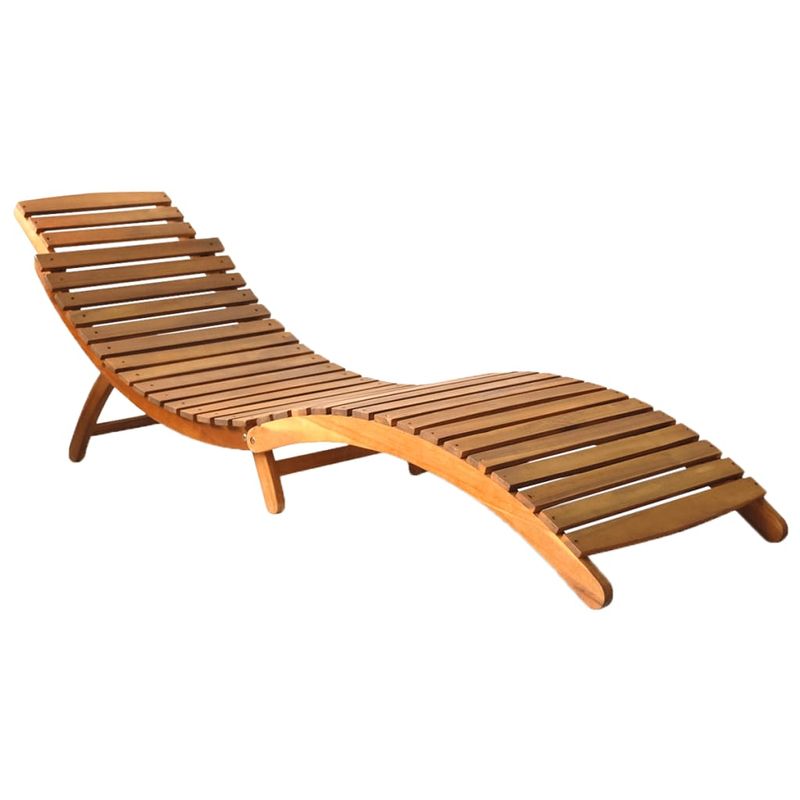 Casa si Gradina - Gradina si terasa - Mobilier exterior - Scaune si sezlonguri gradina - Sezlong de gradina cu perna, 2 buc., lemn masiv de acacia - Infinity.ro