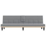 Casa si Gradina - Mobilier - Canapele si coltare - Canapele - Canapea extensibila cu suporturi de pahar, gri deschis, textil - Infinity.ro