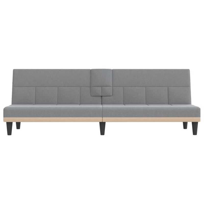 Casa si Gradina - Mobilier - Canapele si coltare - Canapele - Canapea extensibila cu suporturi de pahar, gri deschis, textil - Infinity.ro