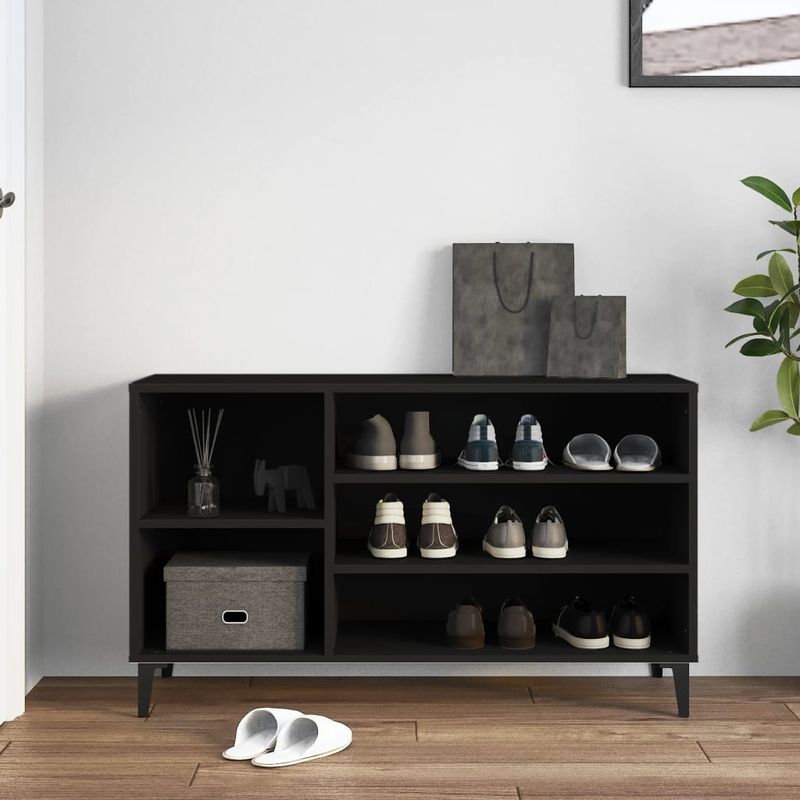 Casa si Gradina - Mobilier - Organizare si depozitare - Organizator incaltaminte - Pantofar, negru, 102x36x60 cm, lemn compozit - Infinity.ro