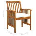 Casa si Gradina - Gradina si terasa - Mobilier exterior - Seturi mobila gradina - Set mobilier de gradina cu perne, 3 piese, lemn masiv acacia - Infinity.ro
