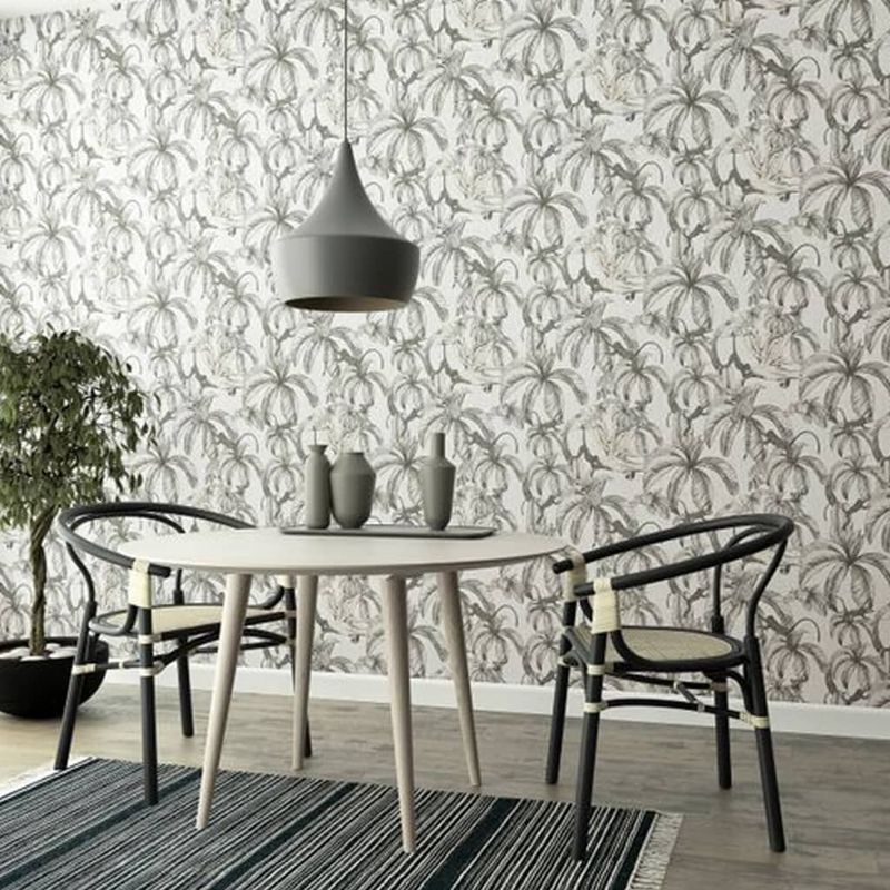Casa si Gradina - Decoratiuni - Tapet - Noordwand Tapet „Topchic Monkey Jungle Leaves”, gri si negru - Infinity.ro