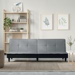 Casa si Gradina - Mobilier - Canapele si coltare - Canapele - Canapea extensibila, gri deschis, material textil - Infinity.ro