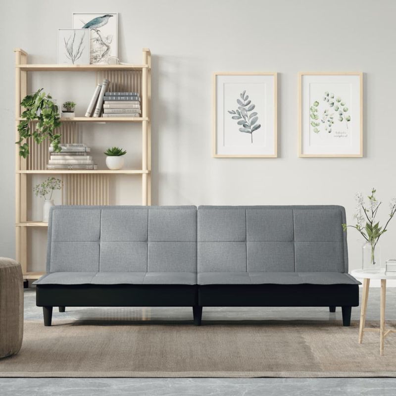 Casa si Gradina - Mobilier - Canapele si coltare - Canapele - Canapea extensibila, gri deschis, material textil - Infinity.ro