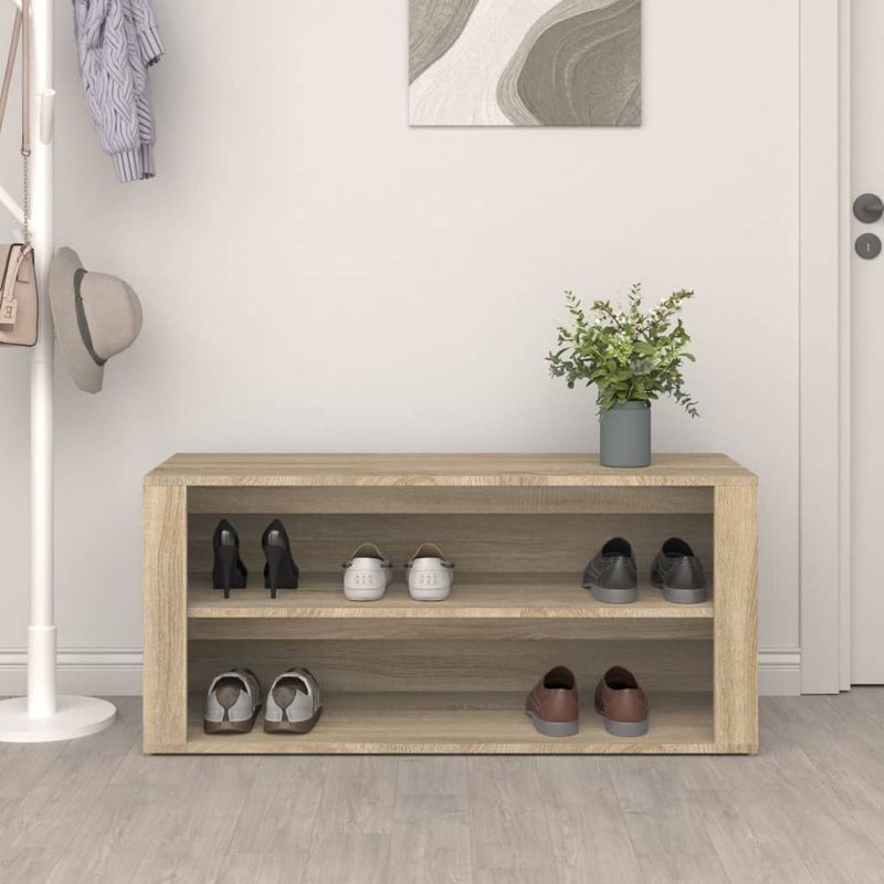 Casa si Gradina - Mobilier - Organizare si depozitare - Organizator incaltaminte - Suport pantofi, stejar sonoma, 100x35x45 cm, lemn prelucrat - Infinity.ro