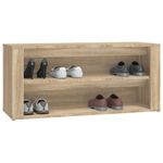 Casa si Gradina - Mobilier - Organizare si depozitare - Organizator incaltaminte - Suport pantofi, stejar sonoma, 100x35x45 cm, lemn prelucrat - Infinity.ro