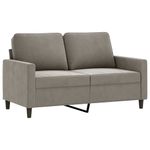 Casa si Gradina - Mobilier - Seturi de mobilier - Seturi living - Set de canapele cu perne, 3 piese, gri deschis, catifea - Infinity.ro