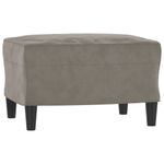 Casa si Gradina - Mobilier - Seturi de mobilier - Seturi living - Set de canapele cu perne, 3 piese, gri deschis, catifea - Infinity.ro