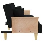 Casa si Gradina - Mobilier - Canapele si coltare - Canapele - Canapea extensibila cu cotiere, negru, textil - Infinity.ro