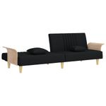 Casa si Gradina - Mobilier - Canapele si coltare - Canapele - Canapea extensibila cu cotiere, negru, textil - Infinity.ro