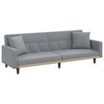 Casa si Gradina - Mobilier - Canapele si coltare - Canapele - Canapea extensibila cu cotiere, gri deschis, textil - Infinity.ro