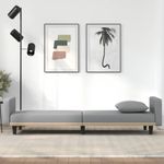 Casa si Gradina - Mobilier - Canapele si coltare - Canapele - Canapea extensibila cu cotiere, gri deschis, textil - Infinity.ro