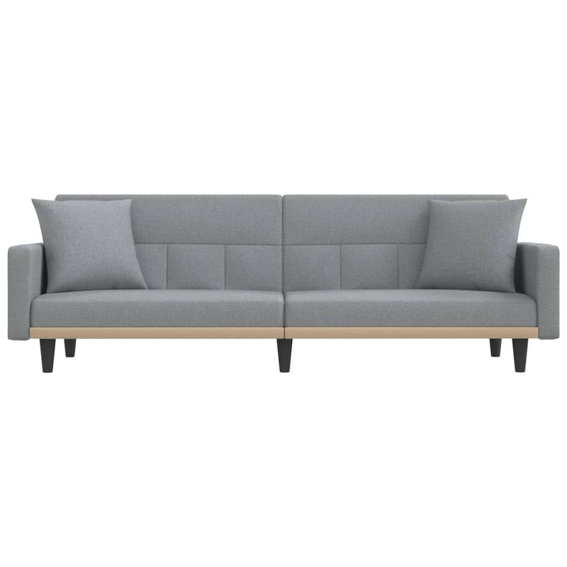 Casa si Gradina - Mobilier - Canapele si coltare - Canapele - Canapea extensibila cu cotiere, gri deschis, textil - Infinity.ro