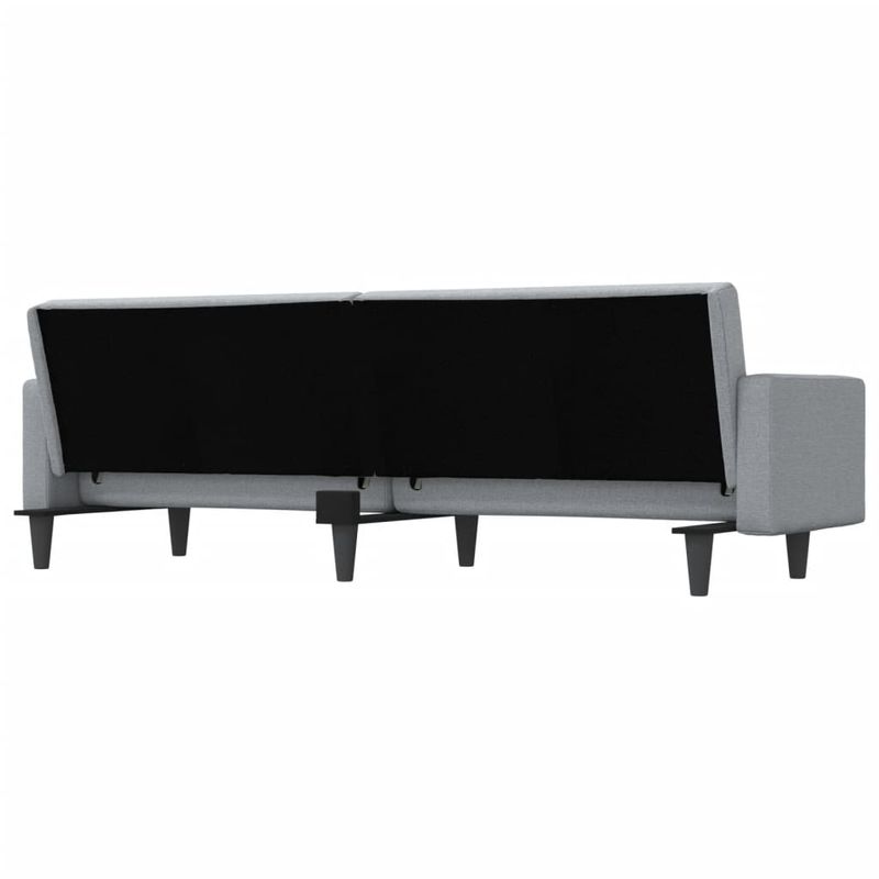 Casa si Gradina - Mobilier - Canapele si coltare - Canapele - Canapea extensibila cu cotiere, gri deschis, textil - Infinity.ro