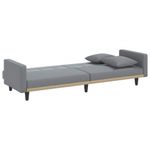 Casa si Gradina - Mobilier - Canapele si coltare - Canapele - Canapea extensibila cu cotiere, gri deschis, textil - Infinity.ro