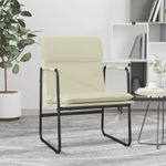 Casa si Gradina - Mobilier - Scaune si fotolii - Scaune - Scaun de relaxare, crem, 55x64x80 cm, piele artificiala - Infinity.ro