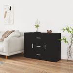 Casa si Gradina - Mobilier - Comode si corpuri - Comode - Servanta, negru, 91x29,5x65 cm, lemn prelucrat - Infinity.ro