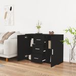 Casa si Gradina - Mobilier - Comode si corpuri - Comode - Servanta, negru, 91x29,5x65 cm, lemn prelucrat - Infinity.ro