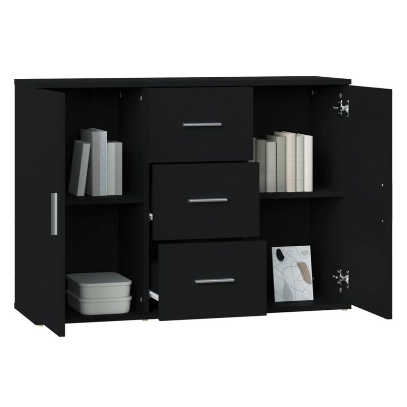 Casa si Gradina - Mobilier - Comode si corpuri - Comode - Servanta, negru, 91x29,5x65 cm, lemn prelucrat - Infinity.ro