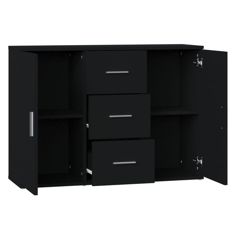 Casa si Gradina - Mobilier - Comode si corpuri - Comode - Servanta, negru, 91x29,5x65 cm, lemn prelucrat - Infinity.ro
