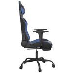Casa si Gradina - Mobilier - Scaune si fotolii - Scaune - Scaun de gaming cu suport picioare, negru/albastru, piele eco - Infinity.ro