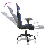 Casa si Gradina - Mobilier - Scaune si fotolii - Scaune - Scaun de gaming cu suport picioare, negru/albastru, piele eco - Infinity.ro