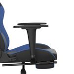 Casa si Gradina - Mobilier - Scaune si fotolii - Scaune - Scaun de gaming cu suport picioare, negru/albastru, piele eco - Infinity.ro