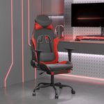 Casa si Gradina - Mobilier - Scaune si fotolii - Scaune - Scaun de gaming cu suport picioare, negru/rosu, piele ecologica - Infinity.ro