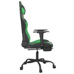 Casa si Gradina - Mobilier - Scaune si fotolii - Scaune - Scaun de gaming cu suport picioare negru/verde, piele ecologica - Infinity.ro