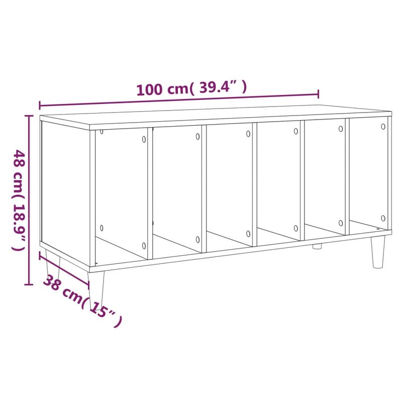Casa si Gradina - Mobilier - Comode si corpuri - Comode - Comoda discuri, alb, 100x38x48 cm, lemn prelucrat - Infinity.ro
