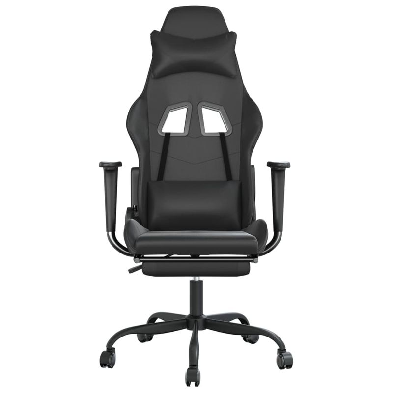 Casa si Gradina - Mobilier - Scaune si fotolii - Scaune - Scaun de gaming cu suport picioare, negru, piele ecologica - Infinity.ro