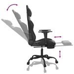 Casa si Gradina - Mobilier - Scaune si fotolii - Scaune - Scaun de gaming cu suport picioare, negru, piele ecologica - Infinity.ro