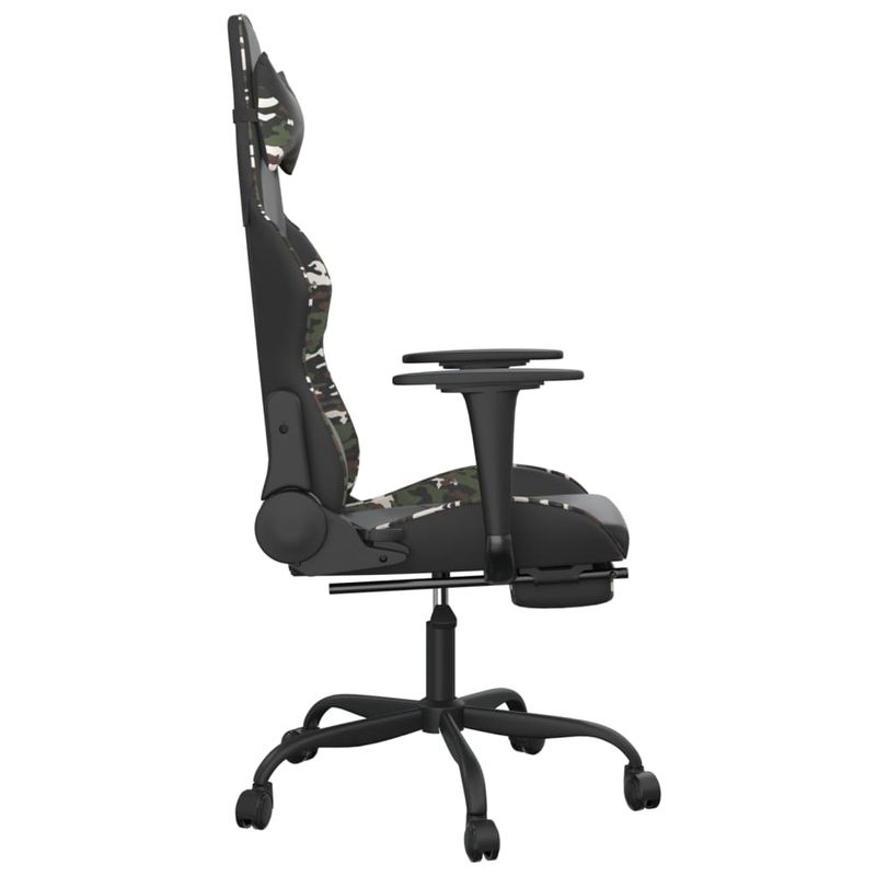 Casa si Gradina - Mobilier - Scaune si fotolii - Scaune - Scaun de gaming cu suport picioare, negru/camuflaj, piele eco - Infinity.ro