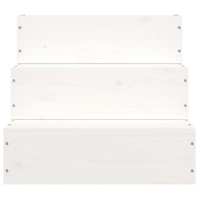 Petshop - Accesorii petshop - Dresaj animale - Scara pentru animale de companie, alb, 40x37,5x35 cm, lemn masiv pin - Infinity.ro