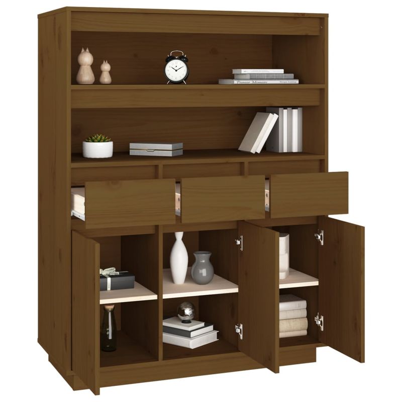 Casa si Gradina - Mobilier - Comode si corpuri - Corpuri bucatarie - Dulap inalt, maro miere, 89x40x116,5 cm, lemn masiv de pin - Infinity.ro