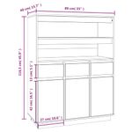 Casa si Gradina - Mobilier - Comode si corpuri - Corpuri bucatarie - Dulap inalt, maro miere, 89x40x116,5 cm, lemn masiv de pin - Infinity.ro