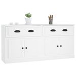 Casa si Gradina - Mobilier - Comode si corpuri - Comode - Servante, 2 piese, alb, lemn prelucrat - Infinity.ro