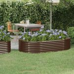 Casa si Gradina - Gradinarit si plante - Plante si ghivece - Ghivece si suporturi - Strat inaltat gradina 175x100x36 cm otel vopsit electrostatic, maro - Infinity.ro