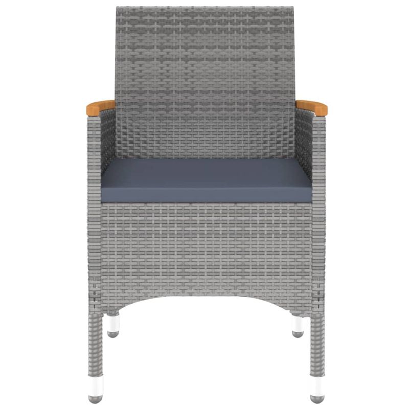 Casa si Gradina - Gradina si terasa - Mobilier exterior - Seturi mobila gradina - Set mobilier de gradina, 5 piese, gri, poliratan si sticla - Infinity.ro