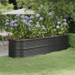 Casa si Gradina - Gradinarit si plante - Plante si ghivece - Ghivece si suporturi - Strat inaltat gradina 296x80x68 cm otel vopsit electrostatic, antracit - Infinity.ro