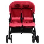 Jucarii, Copii si Bebe - Carucioare si articole de transport - Carucioare - Carucioare gemeni - Carucior pentru gemeni, rosu, otel - Infinity.ro