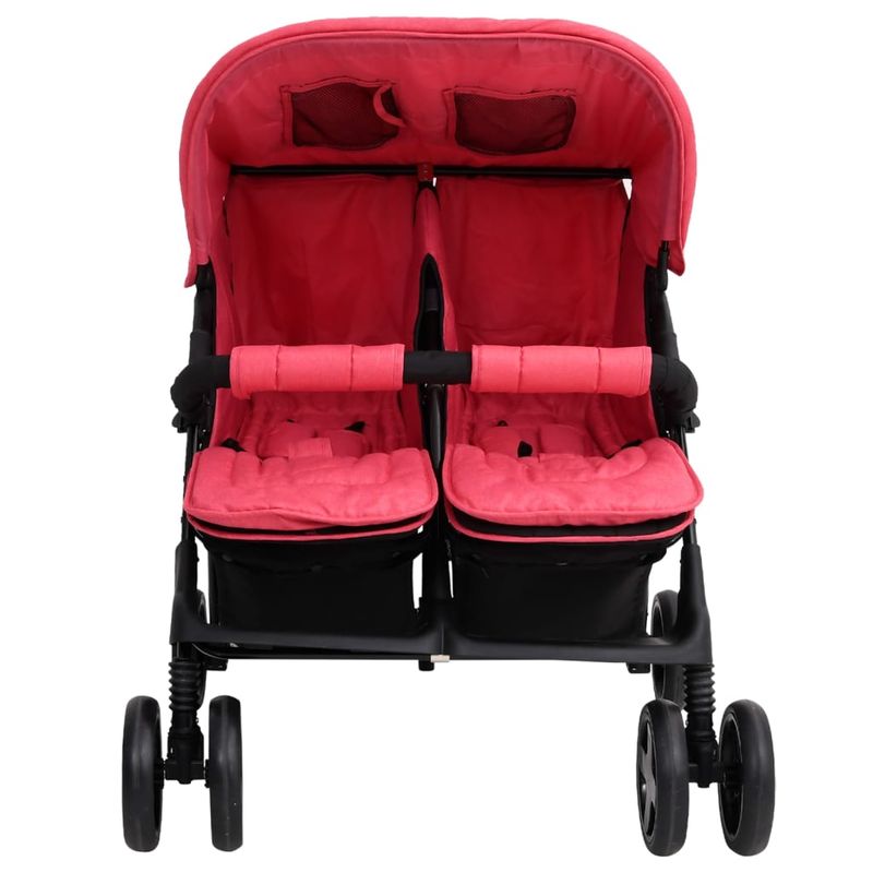 Jucarii, Copii si Bebe - Carucioare si articole de transport - Carucioare - Carucioare gemeni - Carucior pentru gemeni, rosu, otel - Infinity.ro