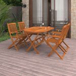 Casa si Gradina - Gradina si terasa - Mobilier exterior - Seturi mobila gradina - Set mobilier de gradina, 5 piese, lemn masiv de acacia - Infinity.ro